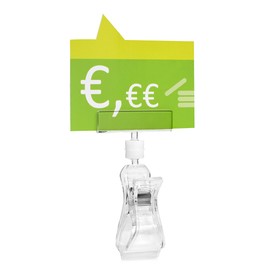 Pack of 10 Sign Holders for Price Labelling with Large Clamp (Pipes/Materials up to 30 mm Diameter)