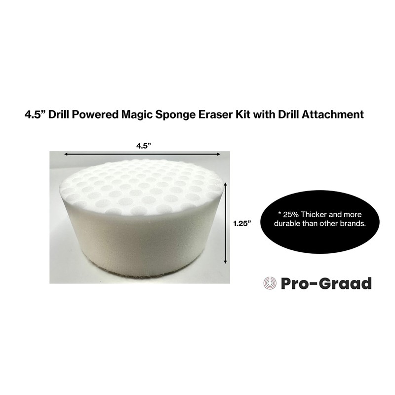 4.5” Drill Powered Magic Sponge Eraser 6 Pieces Kit with