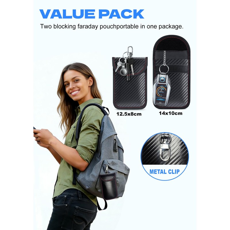 MGL Faraday Pouch Car Keys, Car Key Signal Blocker, RFID