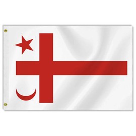 2×3 FT Mi'Kmaq Flag,Medium 60×90 CM 100D Native First Nation Outdoor Banner,Doube Side Printing For Patio Garden With Brass Gromment