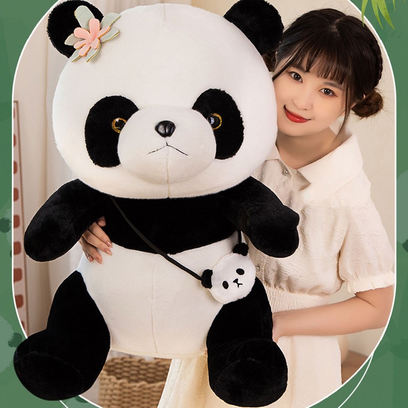 Cute Panda Plush Pillow Soft Comfortable Washable Simulation Panda Plush