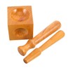 LIFKOME 1set Wooden Dapping Blocks and Punch Tool Jewelry Making