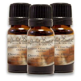 Herbal Dentist™ Tooth & Gum Oil (Regular Strength) • 100% Pure & Natural • Complete Oral Health Care (3 Pack)