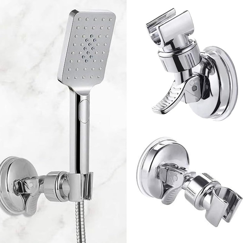 Bathroom Suction Cup Handheld Shower Head Bracket, 2Pcs Rotatable Bathroom