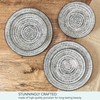 Pfaltzgraff Sketch Serenade Geometric 12 Piece Plates Bowls Dinnerware Set,