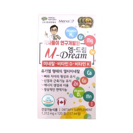 NQNA M-DREAM Mineral Vitamin D Vitamin K NQNA M-DREAM, 1 unit, 120 tablets / 엔큐엔에이 엠드림 미네랄 비타민D 비타민K NQNA M-DREAM, 1개, 120정