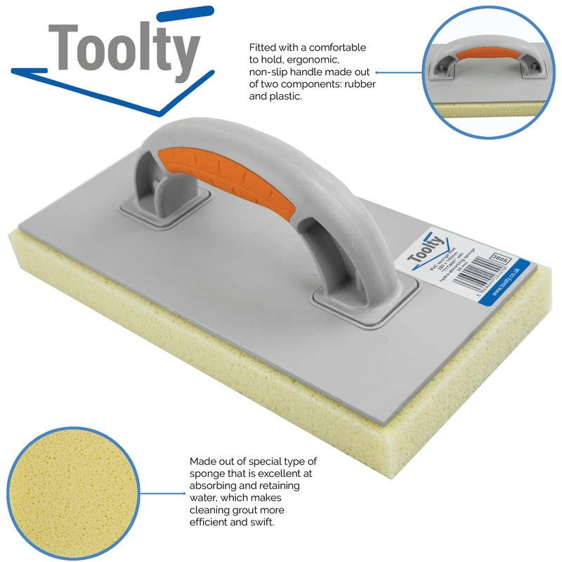 Toolty PVC Sponge Float - 280 x 140mm - Water-Absorbing