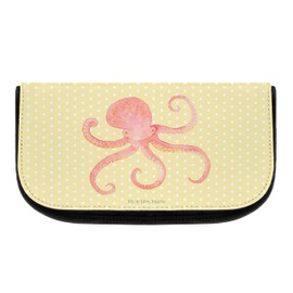 Parent-New Mr. & Mrs. Panda Cosmetic Bag Octopus, yellow, Hand drawn