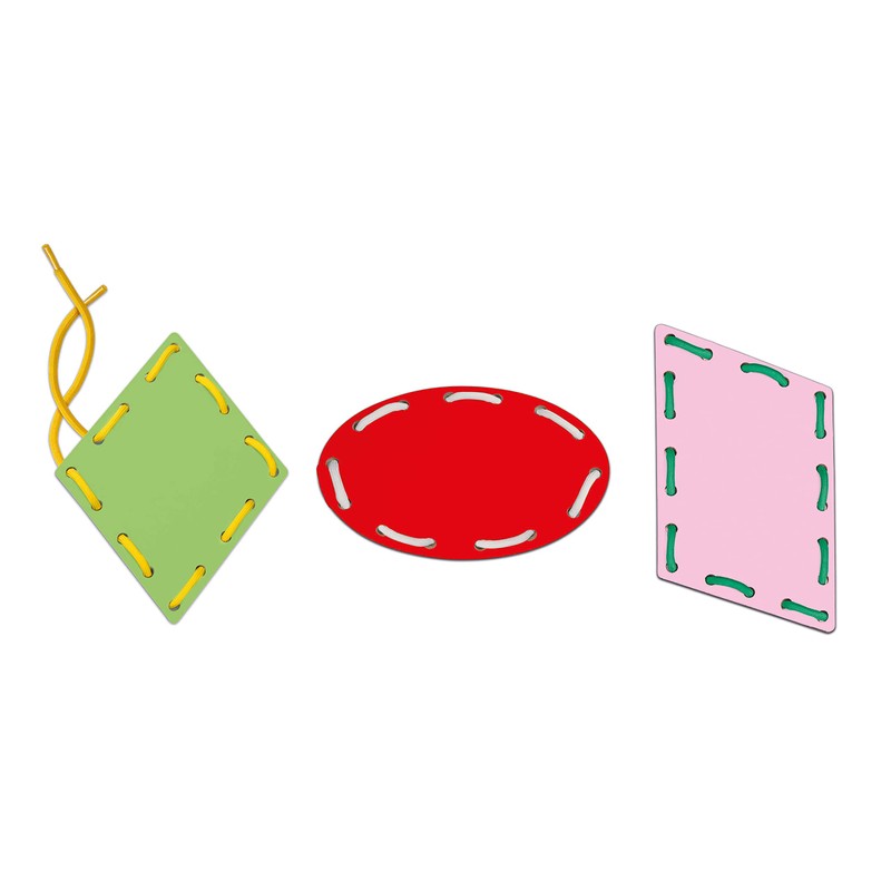 Clementoni 61335 Montessori-Shapes and Laces Educational Toy for Children-Ages 3