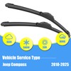 Gavimnal® 24"+18"+10" Silicone Wiper Blades Replacement For Jeep Compass 2018-2025,All-Season