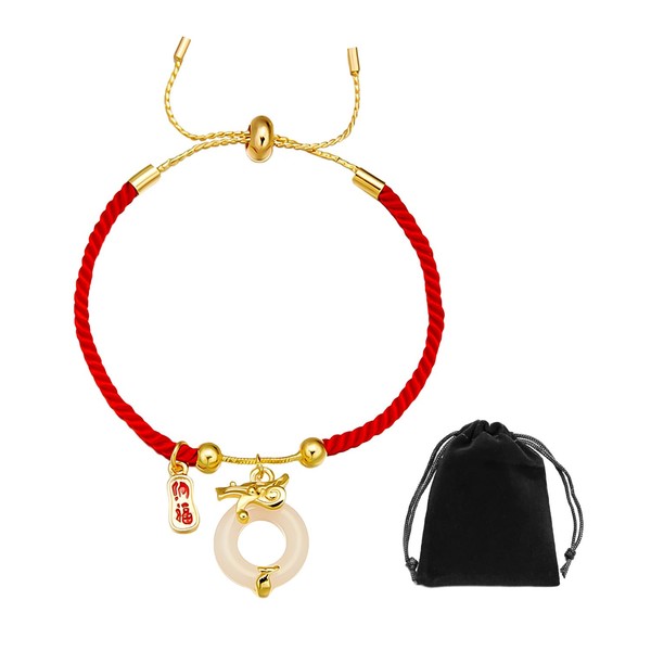 DAZZLUXE 1 Red Rope Bracelet, Equipped with 1 Black Storage