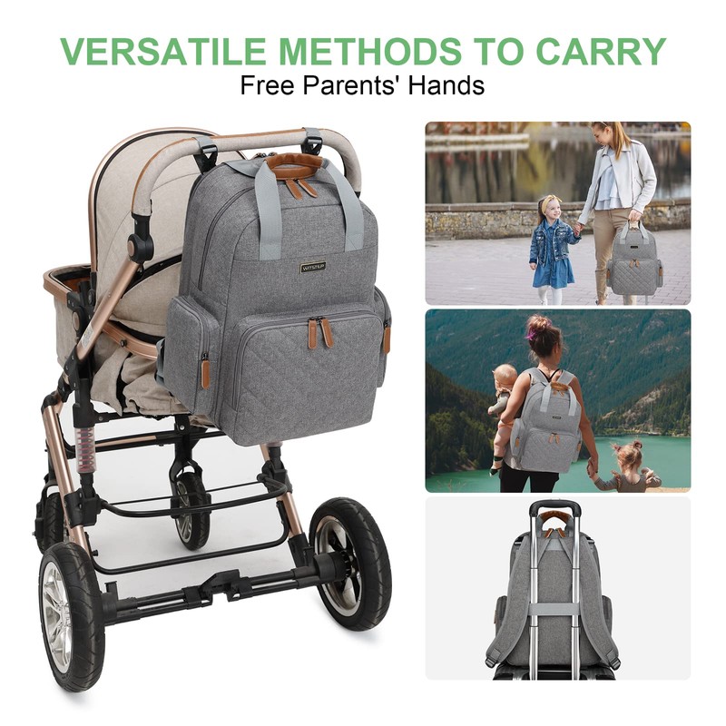 WITSTEP Diaper Bag Backpack with Changing Station, Baby Diaper Bag