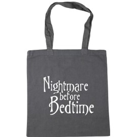 Hippowarehouse Nightmare Before Bedtime Tote Shopping Gym Beach Bag 42cm x38cm, 10 litres