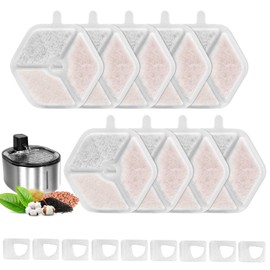 9 Filters + 9 Sponges Cat Water Fountain Filters Replacement for smartoo 152oz/4.5L Wireless Cat Water Fountain