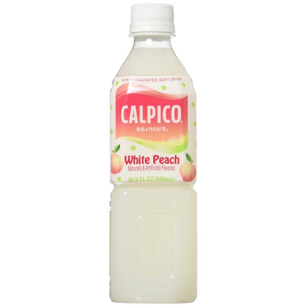 Calpico Soft Drink, Peach, 16.9-Ounce (Pack of 8)