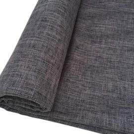 TinaKim Canvas Upholstery Fabric, Faux Slub Linen Cloth Material, for Couch Chair Seat Repair (13 Dark Grey, 3 Yard (57x 108 inch))