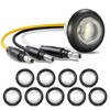 Partsam 10 Pcs 3/4" Strobe+Steady Marker Lights with Plug Dual
