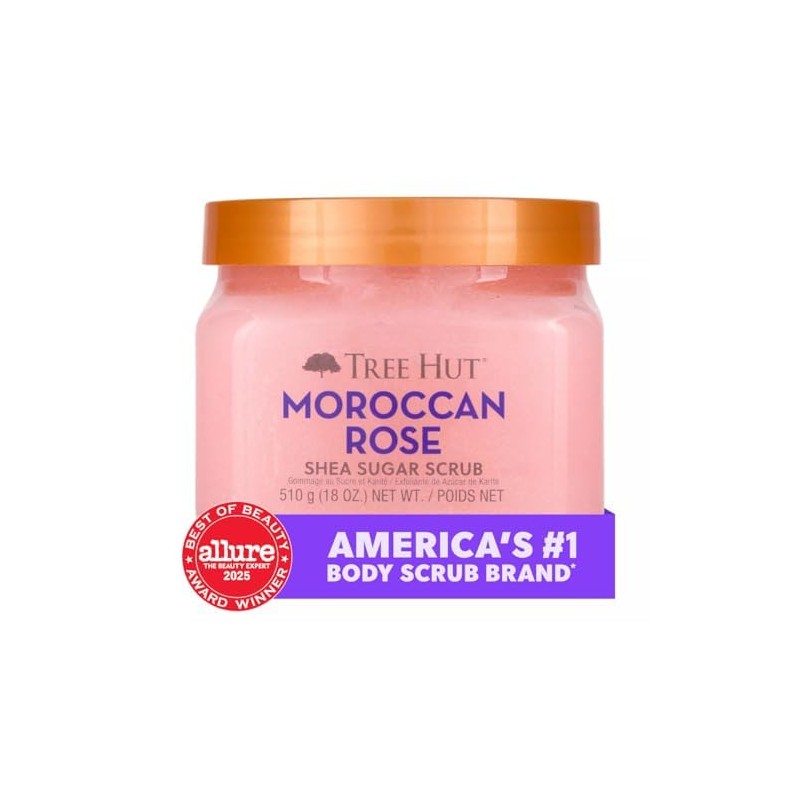 TREE HUT, Moroccan Rose Shea Sugar Scrub, Exfoliante Corporal de