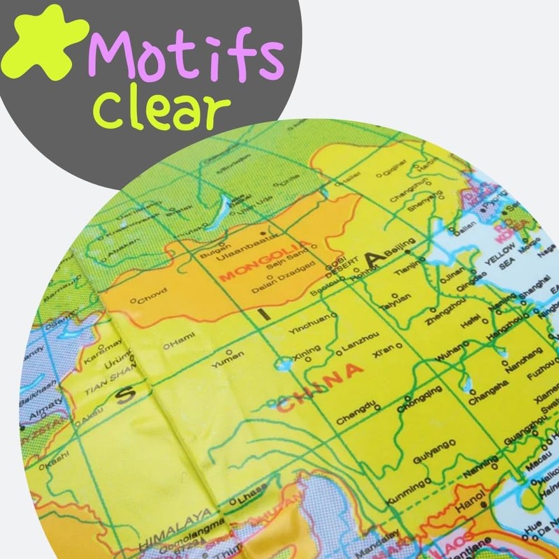 Inflatable Earth Globe, 4 Pieces, Geography World Map, Inflatable, Inflatable