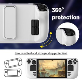LUPAPA Protective Case for Steam Deck with Kickstand, Non-Slip Protective Shell for Steam Deck Made of PC Material, Accessories for Steam Deck Gaming Handheld