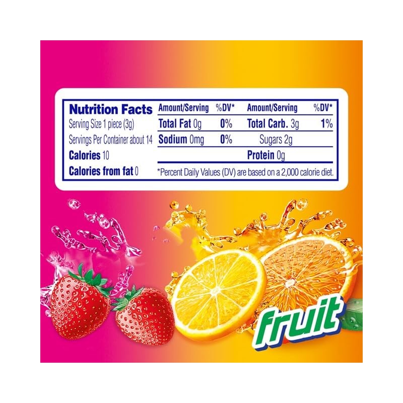 Mentos Chewy Mint Candy Roll, Fruit Mint Candies, 14 Pieces
