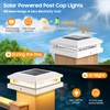 Solar Post Cap Lights 6-Pack, 2 Modes 16LEDs Bright Solar