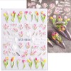 LANODO 3 Pcs Nail Stickers 5D Spring Multiple Styles DIY
