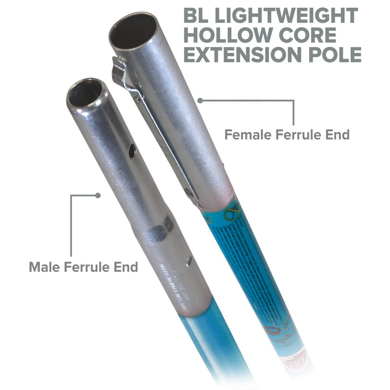 Jameson BL-6 Lightweight Hollow Core Fiberglass Extension Pole, 6 ft.