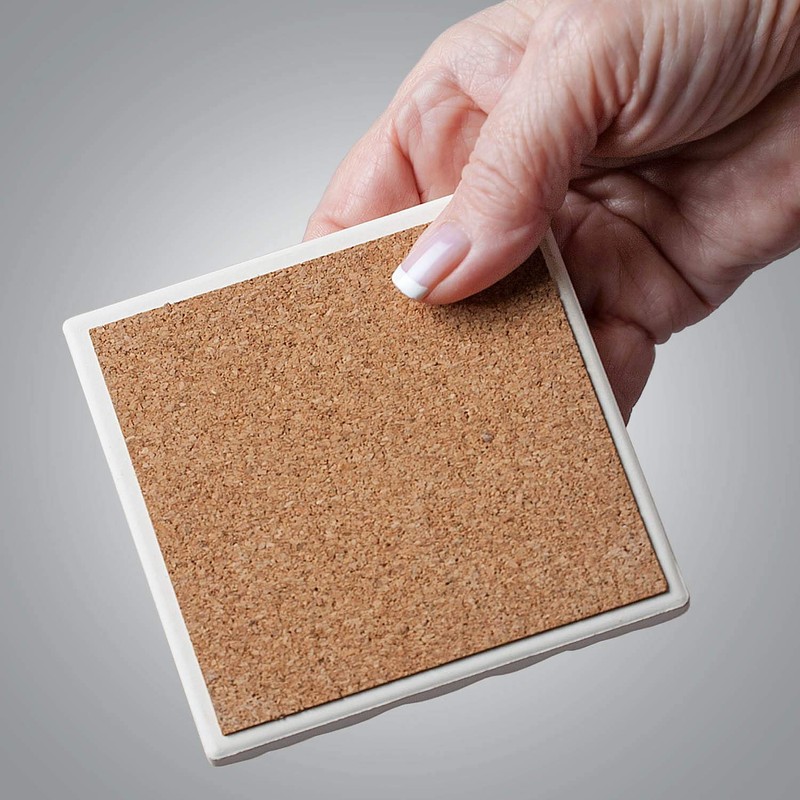 Thirstystone Tide Pool Shells 4-Pack Tumbled Tile Stone Coasters with
