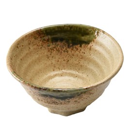 Iga Oribe Rokube-Shaped Rice Bowl (Large) 6.1 x 3.1 inches (155 x 80 mm) | Rice Bowl