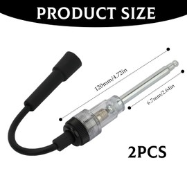 2 Pcs Ignition Spark Testers, Automotive Spark Plug Tester, Engine Diagnostic Tools, Suitable for Internal/External Engines(Black)