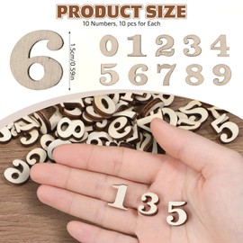 204 Pcs Small Mini Wooden Letters, Unfinished Wood Alphabet Letters Decoration Wooden Numbers for Arts, Crafts, DIY Decoration Displays