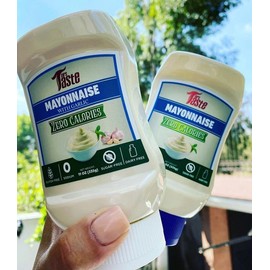 Mrs Taste Sugar Free Mayo with Garlic, Zero Calories, Zero Sodium, Zero Sugar, High Fiber, Keto Friendly, Paleo Friendly, Condiments and Sauces (11 oz, Mayo with Garlic)