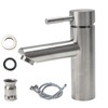 Minnhua Straight Bathroom Mixer Tap with 1 Hoses, Wash Basin