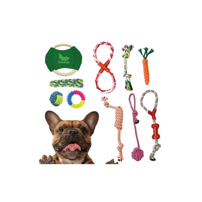 Juguete de Cuerda para Perros, 10pc, Cuerdas para morder y