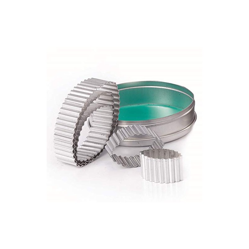 thermohauser Cookie Cutter Set (Stainless Steel) American Football Corrugated Edge