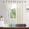 XWZO Cream Sheer Curtains 84 inches Long, Voile Light Filtering