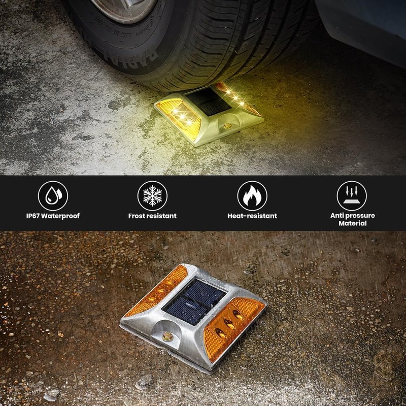 NPKRRSK Solar Raised Pavement Marker High Brightness IP68 Waterproof Reflective
