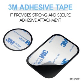 sphires 4 Pack Metal Plate for Magnetic Phone Car Mount 4 X Rectangular Metal Plate for Car Magnetic Phone Holder