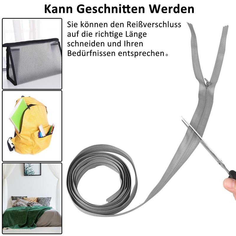 yeestone Zipper - 2 m Continuous Zip with Zip End