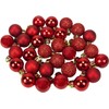 30mm/12Pcs Christmas Baubles Shatterproof Red, Christmas Tree Decorations Ball Ornaments
