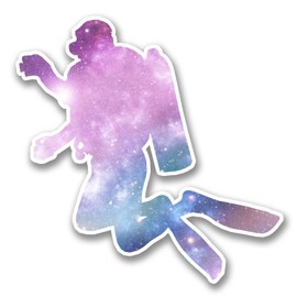 2 x 10cm Scuba Diver Vinyl Decal Sticker Laptop Diving Fun Club Padi Dive #6379 (10cm x 10cm)