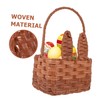 LABRIMP Cute Rabbit Ears Easter Egg Basket Lightweight Woven Storage