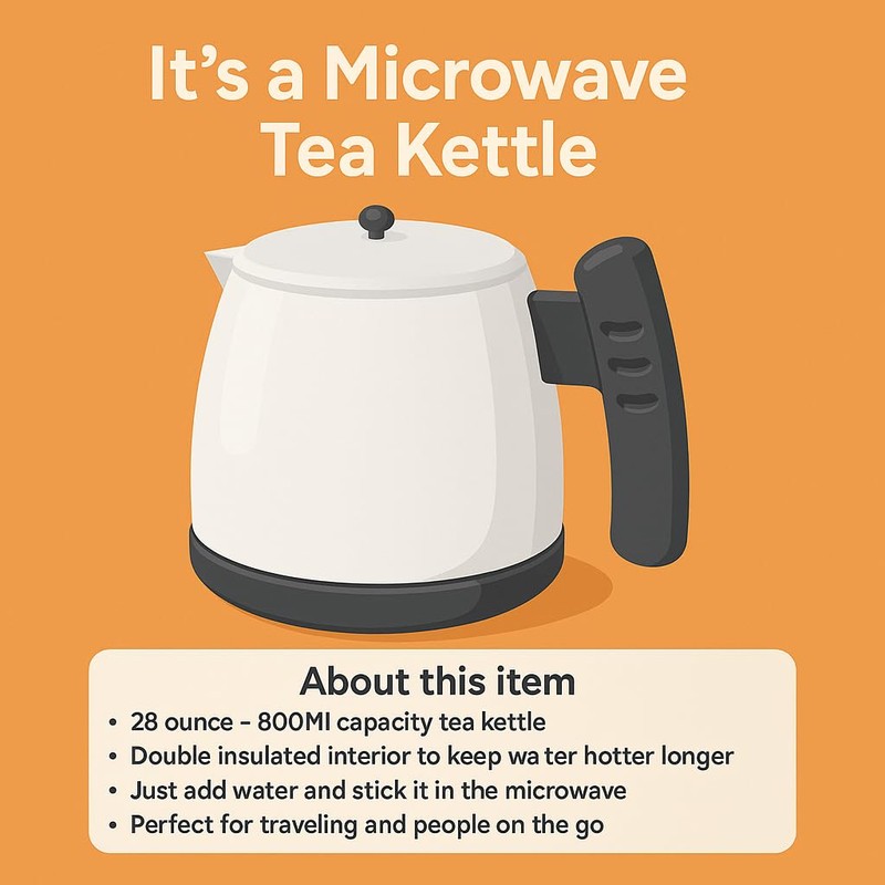 Wholesale Microwave Tea Kettle Hot Pot Water Boiler 28 Ounce