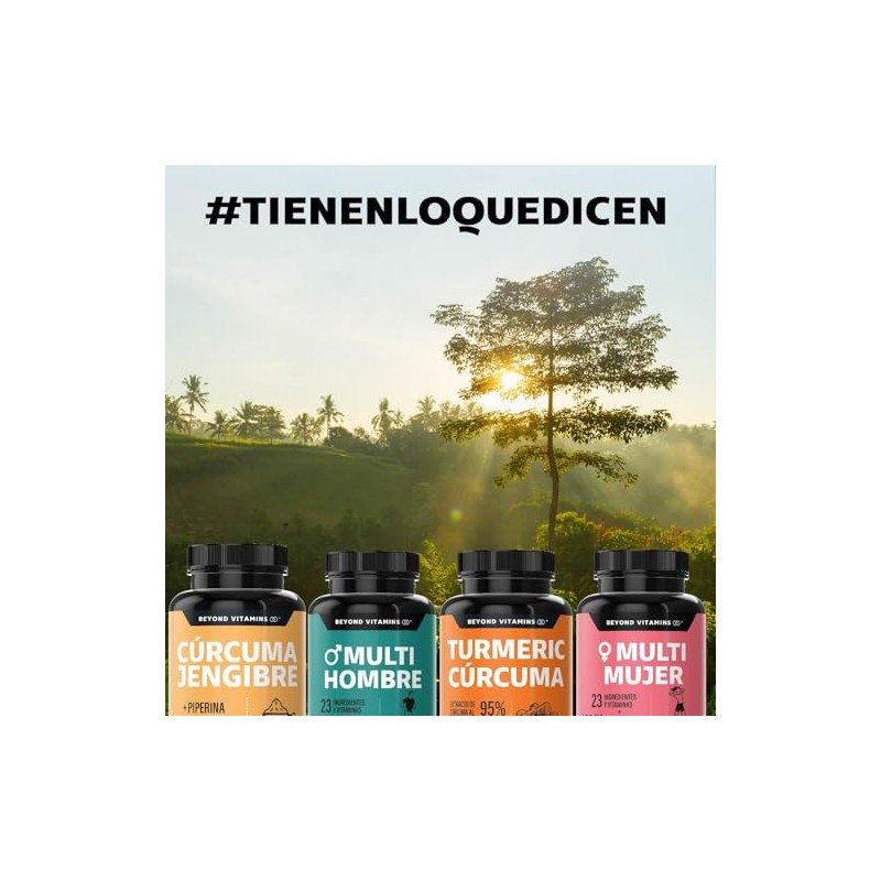 Beyond Vitamins | Cúrcuma + Jengibre potenciado con Pimienta Negra