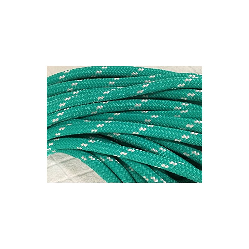 Yacht Braid Premium Polyester Rope 7/16 inch, Teal (100)
