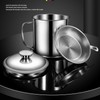 Grease Container 304 Stainless Steel Dustproof Large Capacity Fine Strainer