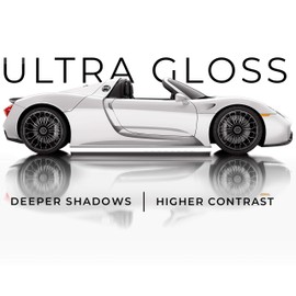 VViViD+ Ultra Gloss Premium Vinyl Car Wrap Film (6ft x 5ft, Gloss White)