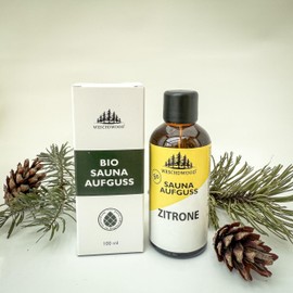 Weschdwood Premium Organic Sauna Infusion - 100 ml - 3 Different Varieties - 100% Natural Ingredients without Chemicals (Lemon)