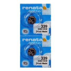 Renata 339 SR614SW Batteries - 1.55V Silver Oxide 339 Watch Battery (2 Count)